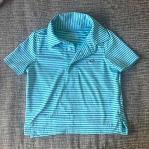 Vineyard Vines Blue Striped Polo Shirt - Kids